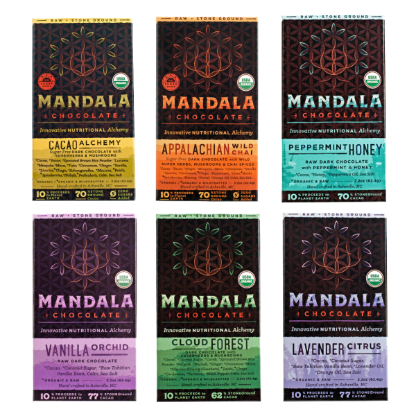 6 Bar Variety Pack Mandala Chocolates