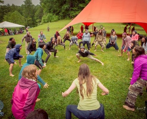Power To The Playful Group In A Circle