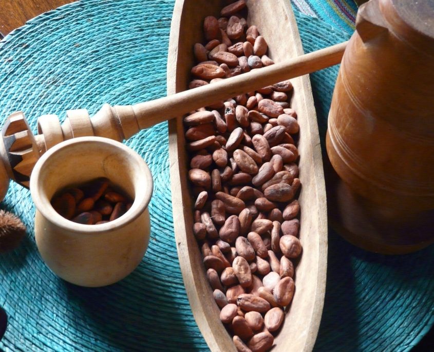 Cacao Beans In A Serving Tray