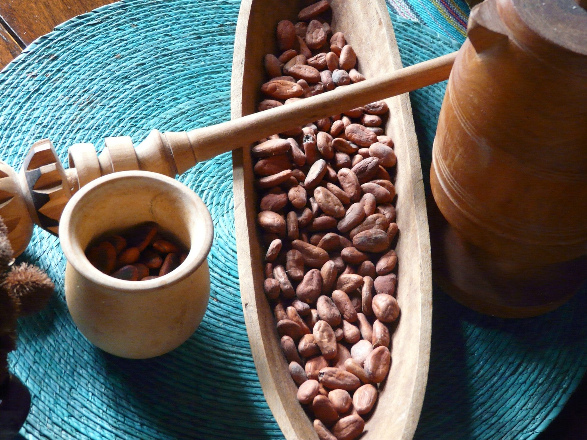 Cacao Beans In A Serving Tray