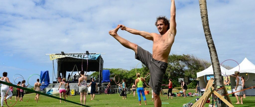 Slackline Eka Pada Pose
