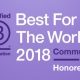 Certified B Corp Best For The World 2018