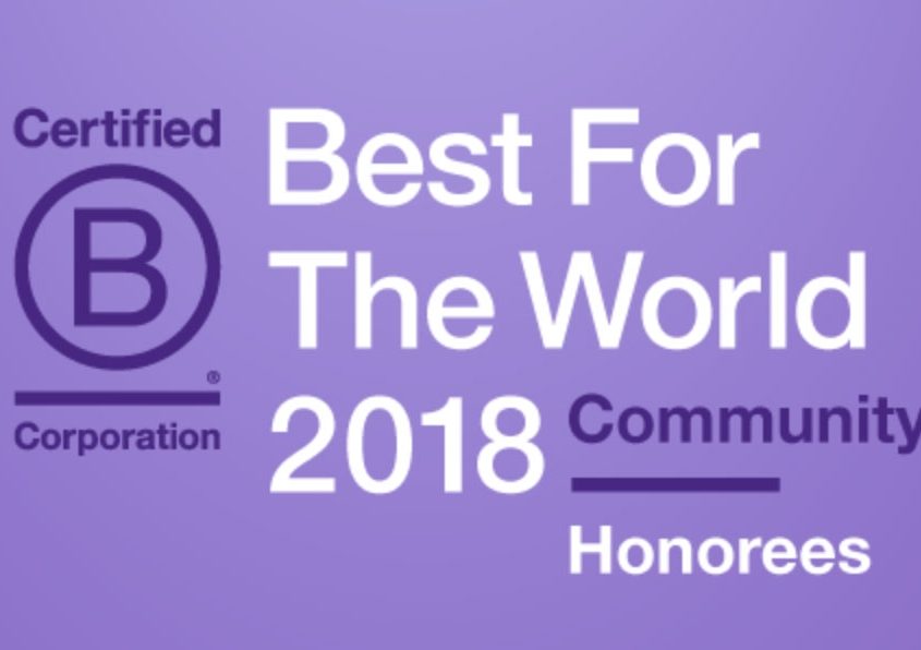 Certified B Corp Best For The World 2018